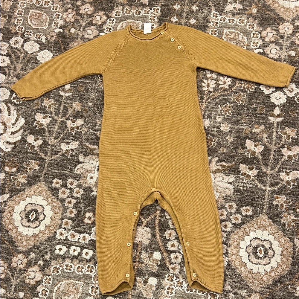 Cozy Mustard Kids One Piece